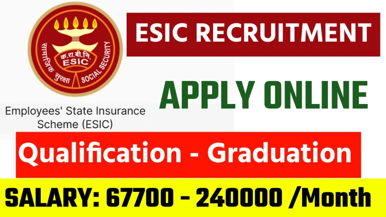 ESIC Recruitment 2024 Apply Online