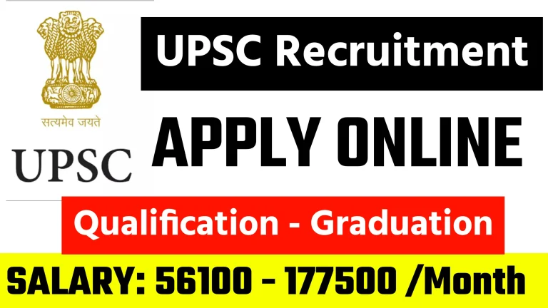 UPSC Recruitment 2024 Apply Online